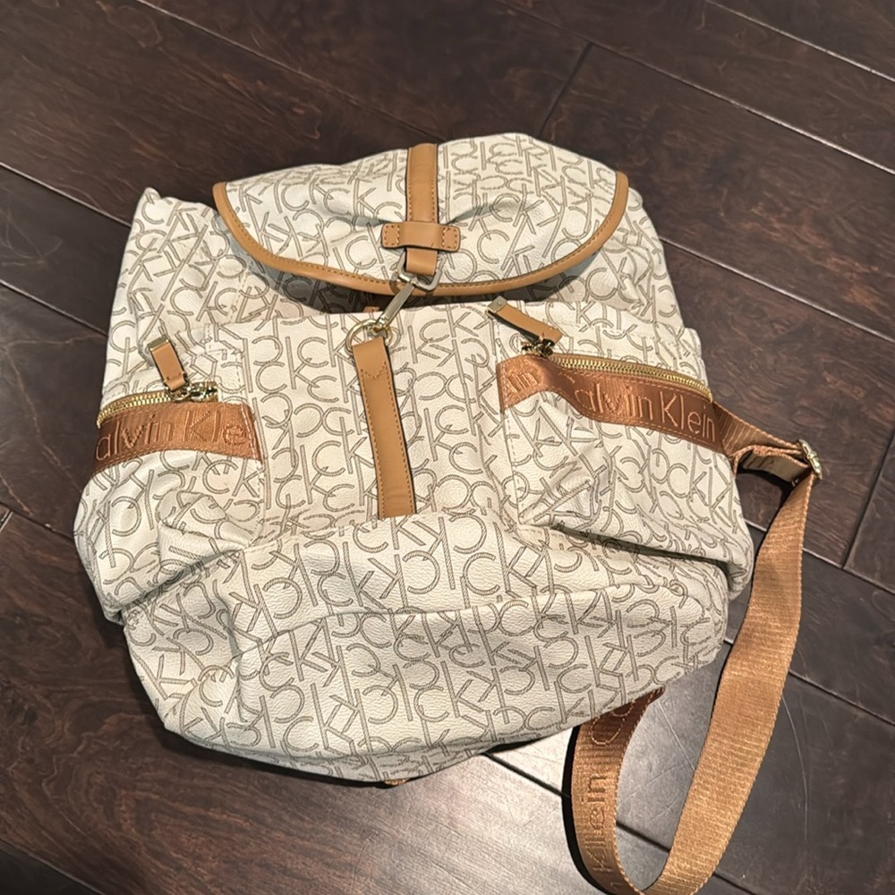 Calvin Klein Monogram Backpack Euc - image 7